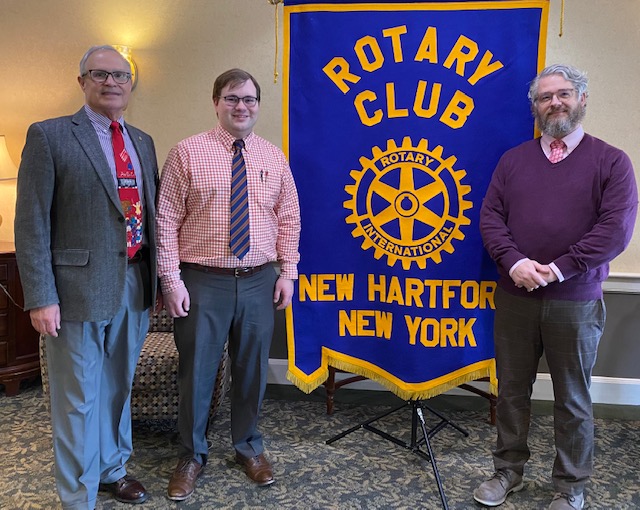 George Carpenter (Rotary Club of New Hartford President), Gary Holeck (Preswick Glen Executive Director), Jeremy Rutter (Community Wellness Partners CEO)